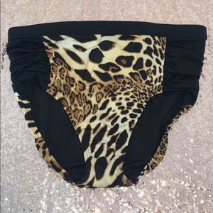 High waisted leopard print bikini bottom